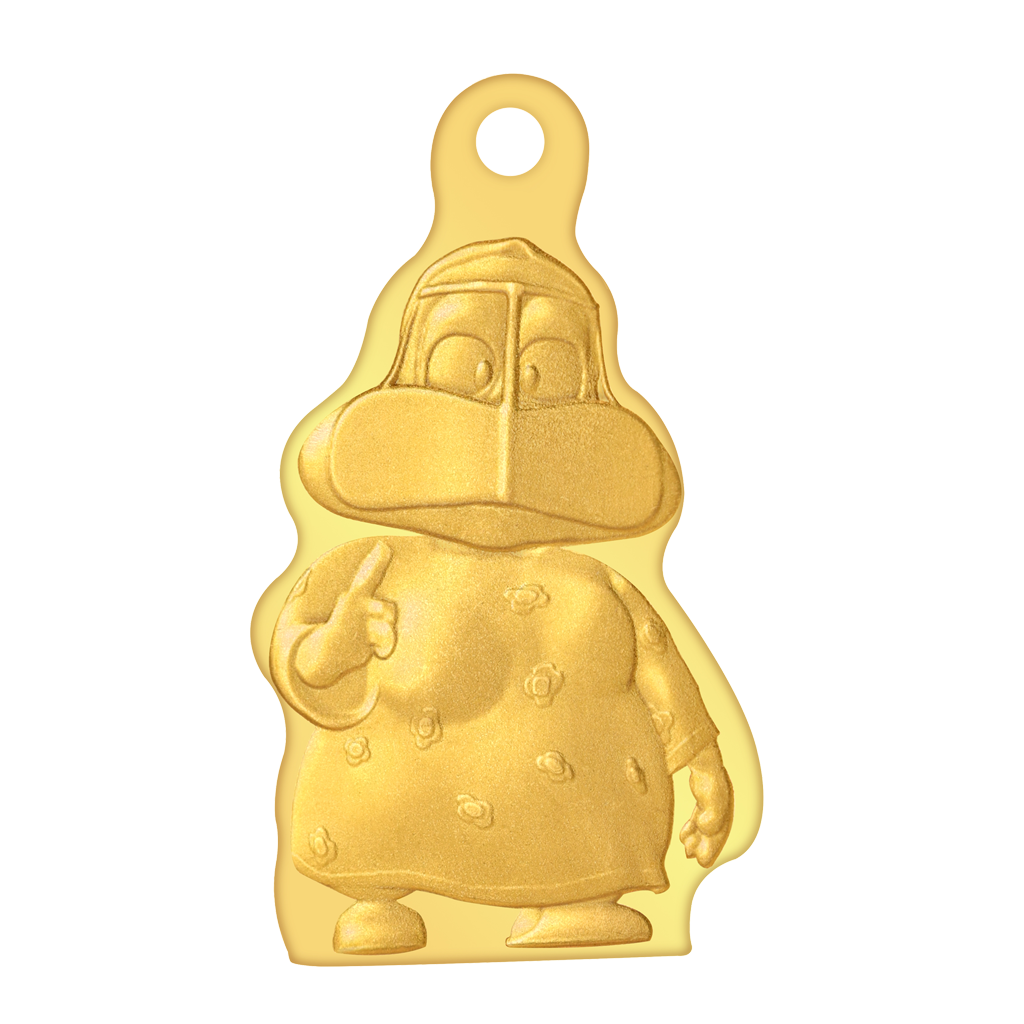 24k " أم سلوم" Yellow Gold Ingot Wearable- 10g 