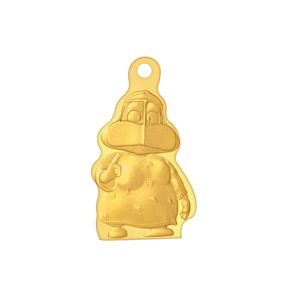 24k " أم سلوم" Yellow Gold Ingot Wearable- 2.5g 