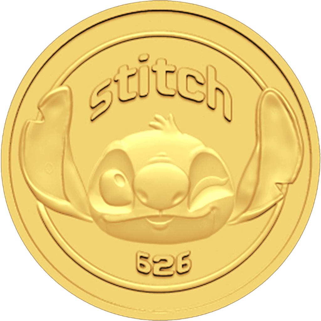  24k " STITCH " Yellow Gold Coin - 2g