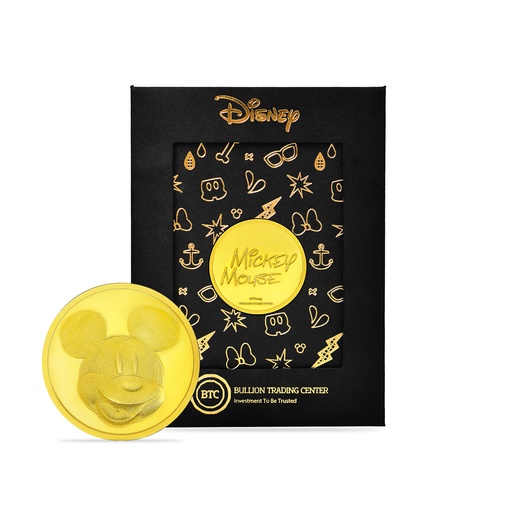 24k " Disney - Mickey Mouse " Yellow Gold Coin - 2g  