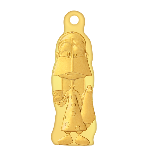 24k " ام سعيد  " Yellow Gold Ingot Wearable- 10g  