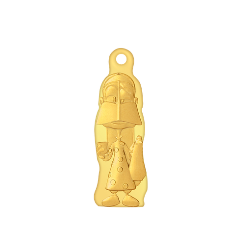 24k " ام سعيد  " Yellow Gold Ingot Wearable- 2.5g   