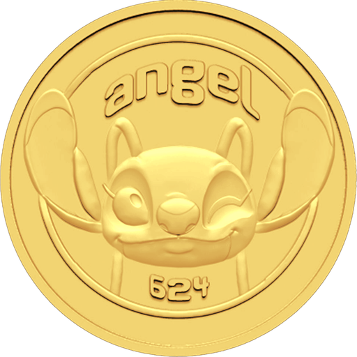  24k " Angel " Yellow Gold Coin - 4g